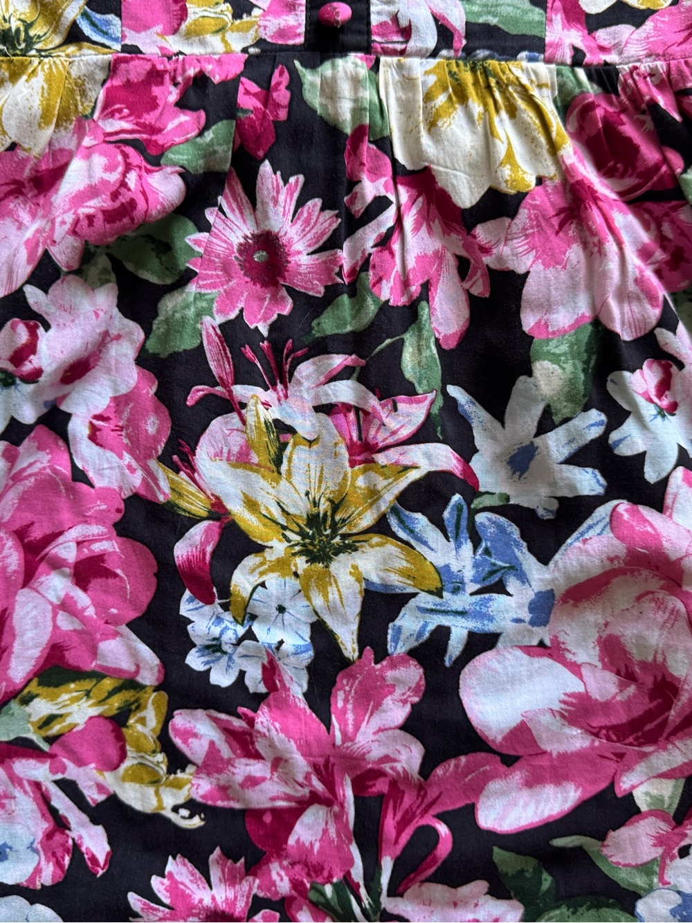 Forever 21 Mini Floral Flowers Sun Dress Pink Black Size Small - Picture 3 of 7